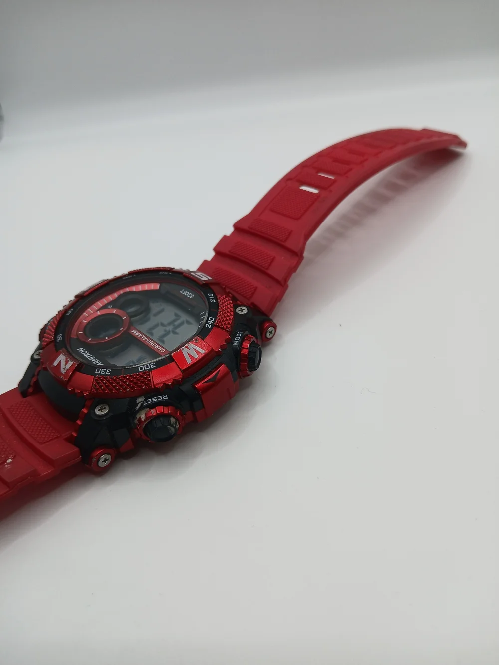 Armitron Sport Men's Digital Red Chronograph Resin Strap Watch, 40/8284/Working‎